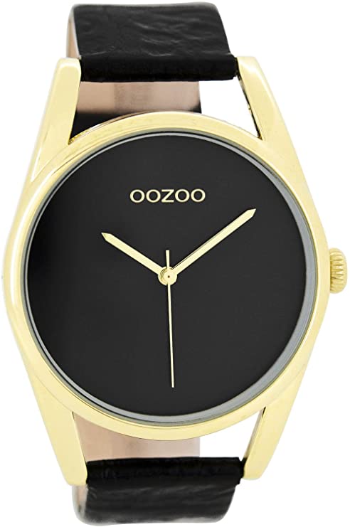 Oozoo Timepieces Vintage Ladies Black Leather Strap C7672